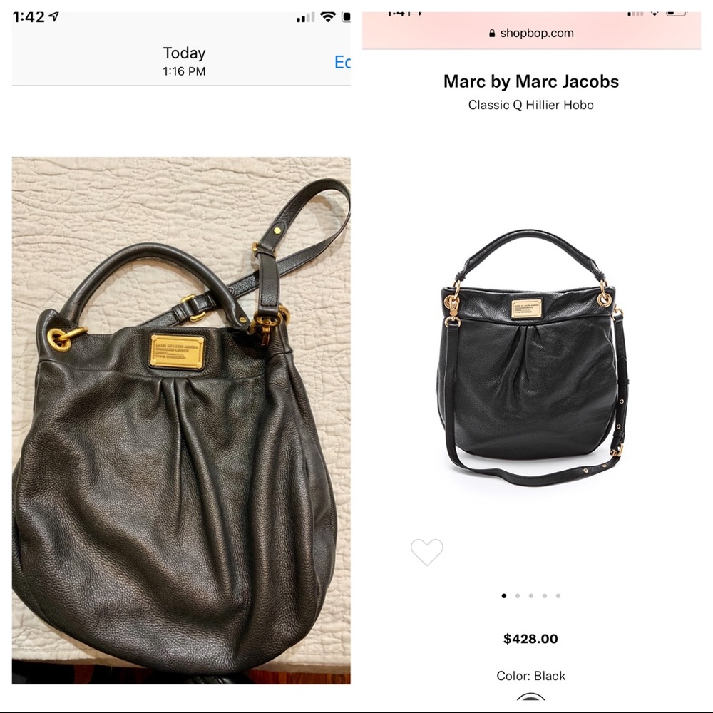 Marc By Marc Jacobs Classic Q Hillier Hobo Black